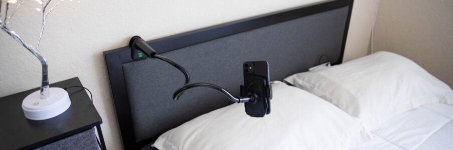 Phone holder near bed – Overhead – ZIZONO Smartphone Accessories
