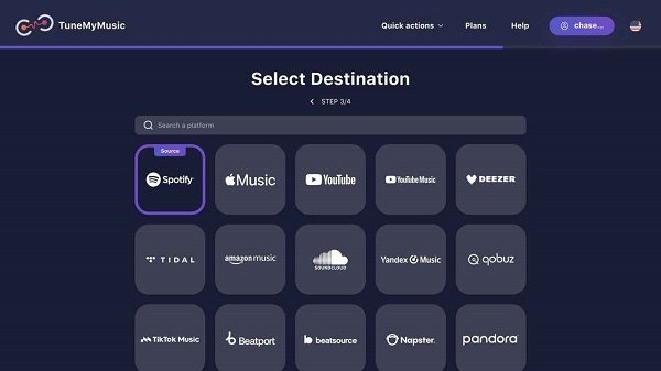 playlist sync tunemymusic - platforme